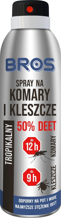 BROS Spray na komary i kleszcze 50% DEET 180ml