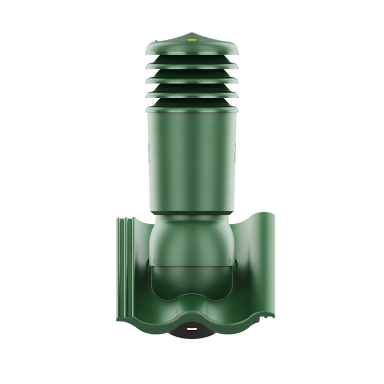 Kominek wentylacyjny IZOLOWANY do dachówki PALEMA JASNOZIELONY/OLIWKOWY fi150