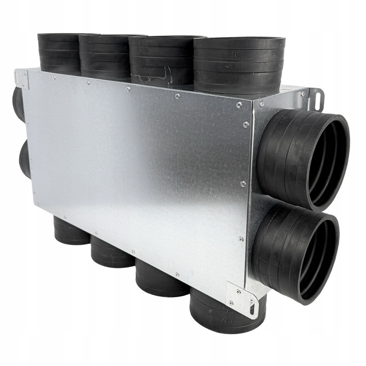 Skrzynka rozdzielcza rozdzielacz rurowy wentylacyjny fi200 / 12x90mm