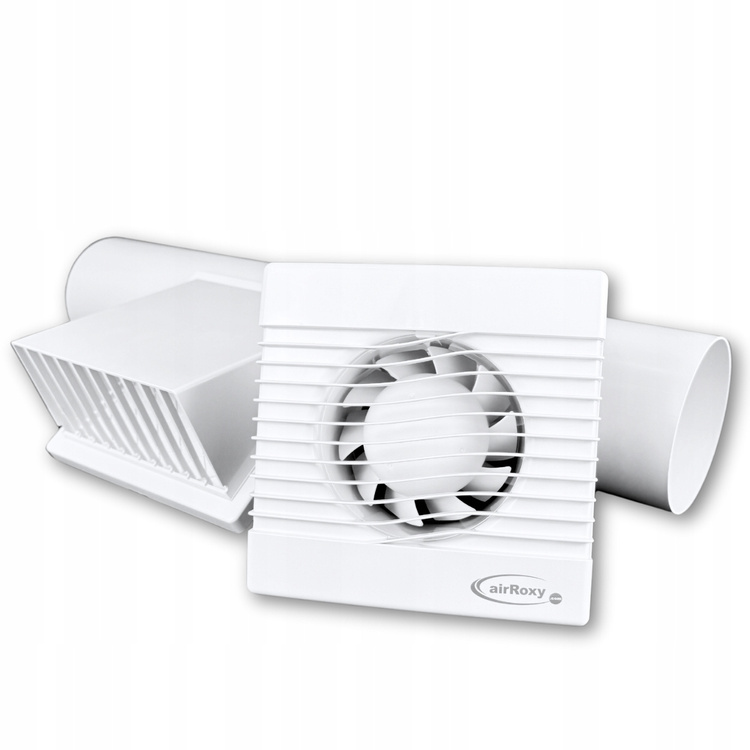 Zestaw Wentylacyjny Wywiewny Wyciąg Wilgoci przez ścianę 150 mm BIAŁY