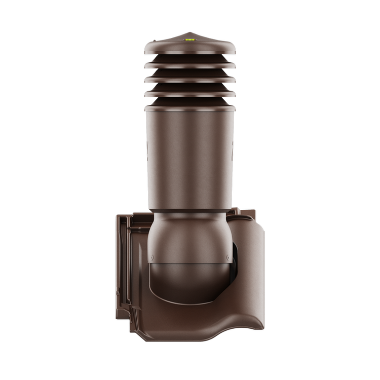 Kominek wentylacyjny IZOLOWANY do dachówki RUBIN 9V BRĄZOWA ANGOBA fi125