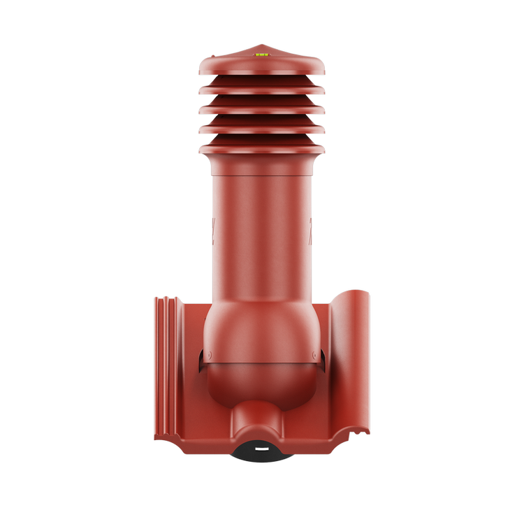 Kominek wentylacyjny do dachówki EXTRA CIEMNOCZERWONY fi150