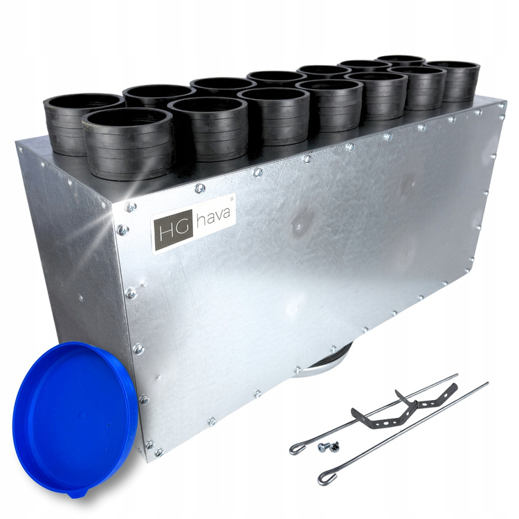 Skrzynka rozdzielcza rozdzielacz przelotowy wentylacja fi 200 / 14x75 mm