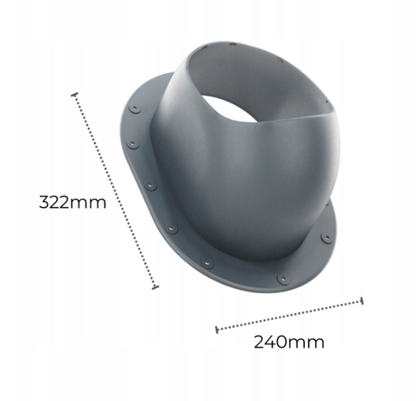 Kominek wentylacyjny IZOLOWANY WYRZUTNIA do pokryć płaskich CZERWONY fi150