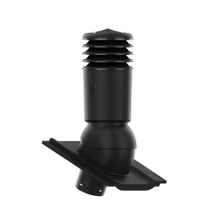 Kominek wentylacyjny IZOLOWANY do dachówki KIOTO CZARNY DURATOP PRO fi150