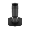 Kominek Wentylacyjny IZOLOWANY WYRZUTNIA fi125mm pod gont/pape CZARNY RAL 9005