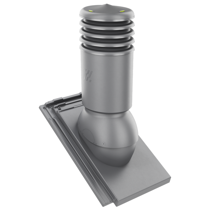 Kominek wentylacyjny IZOLOWANY do dachówki OREA 9 GRAFITOWA NAGOBA SZLACHETNA fi125