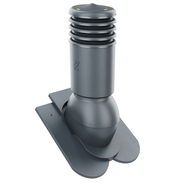 Kominek wentylacyjny IZOLOWANY do dachówki KARPIÓWKI CIEMNY GRAFIT RAL 7016 fi150