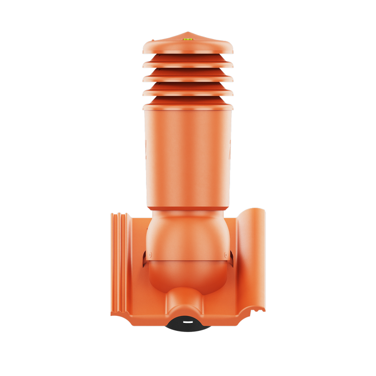 Kominek wentylacyjny IZOLOWANY do dachówki EXTRA CZERWONY fi150