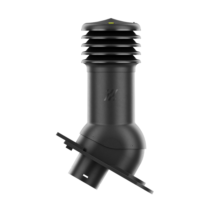 Kominek wentylacyjny do dachówki KARPIÓWKI CZARNY RAL 9005 fi150
