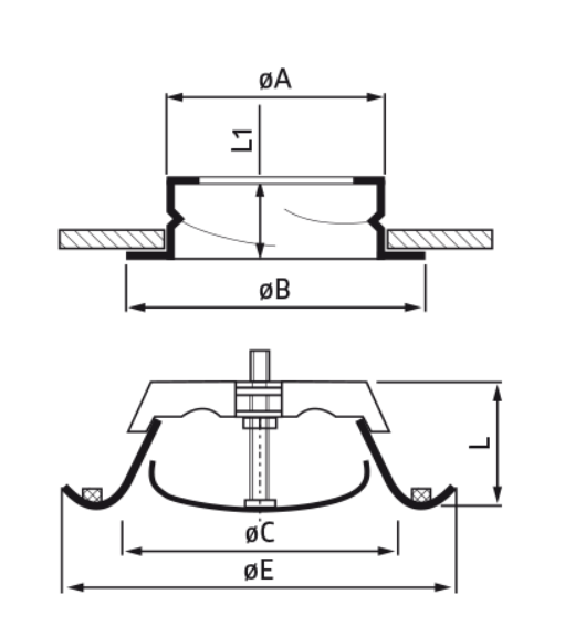 ANEMOSTAT WYWIEWNY 100 z RAMKĄ - EV METAL