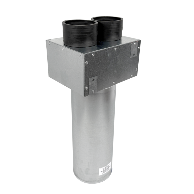 SKRZYNKA ROZPRĘŻNA PRZELOTOWA 2x75mm fi 125 OCYNK GUMA FLEX REKUPERACJA