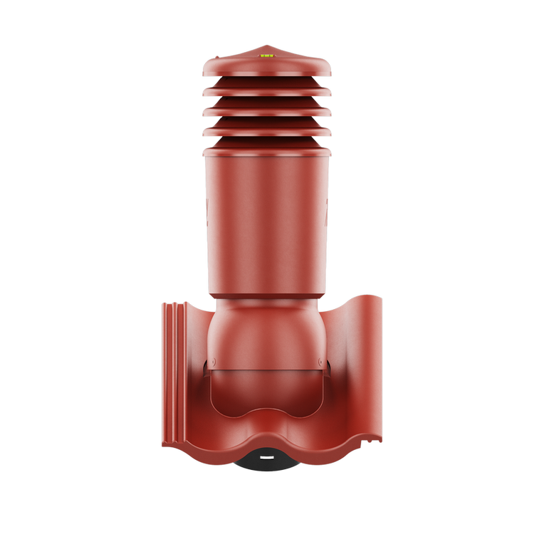 Kominek wentylacyjny IZOLOWANY do dachówki CELTYCKA CIEMNOCZERWONY fi150
