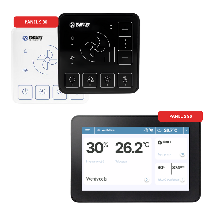 Rekuperator VENTS Reneo-Fit D 100 - EPP + BIAŁY PANEL STERUJĄCY