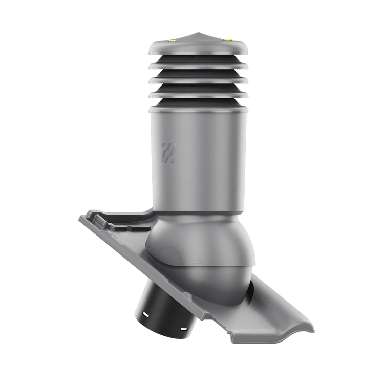 Kominek wentylacyjny IZOLOWANY do dachówki PIEMONT TITAN SZARA GLAZURA fi125