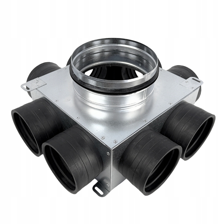 Skrzynka rozdzielcza rozdzielacz rurowy wentylacyjny fi200 / 8x90mm