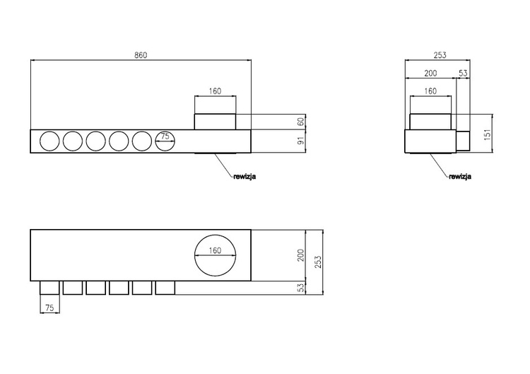 ROZDZIELACZ WENTYLACYJNY skrzynka rozdzielcza IZOLOWANA 6x75 fi 160