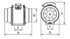 Wentylator kanałowy aRil 310 2-biegowy 1680 / 2220 m3/h