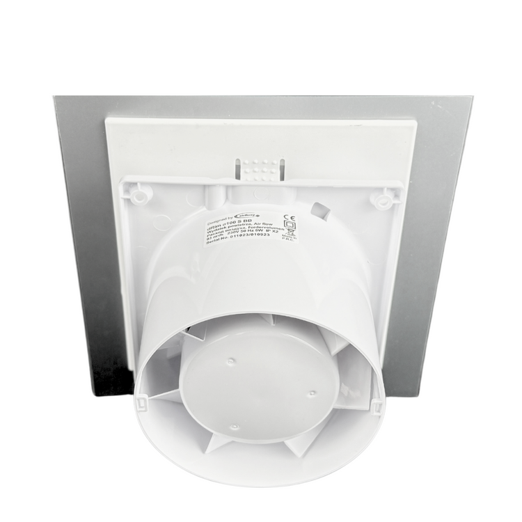 Wentylator łazienkowy dRim fi125 (TS) + FRONT SZKŁO Czerwony połysk