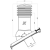 Kominek wentylacyjny do dachówki PLANUM CEGLASTY fi125