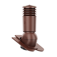 Kominek wentylacyjny IZOLOWANY do dachówki KARPIÓWKI BRĄZOWY RAL 8017 fi125