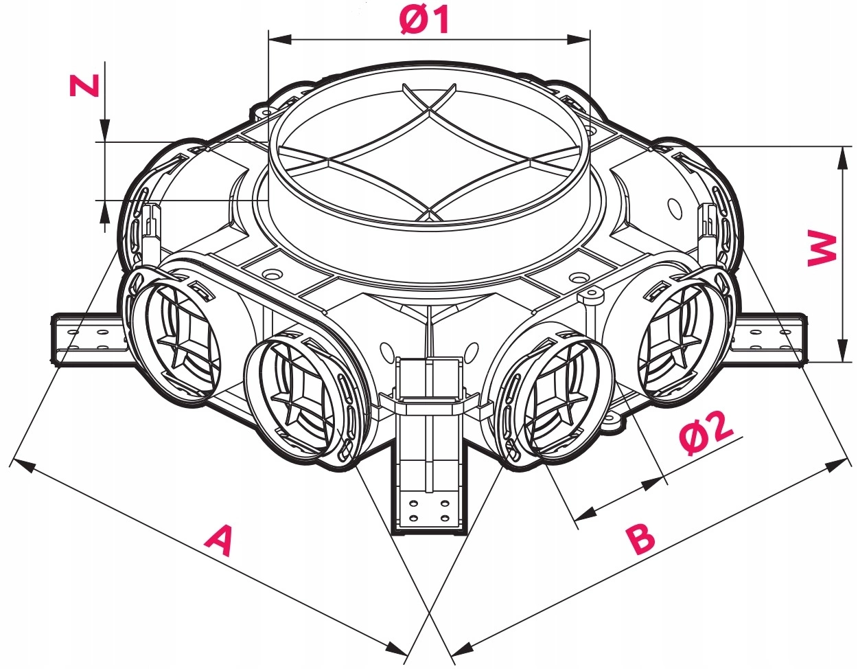 SKRZYNKA ROZDZIELCZA ROZDZIELACZ REKUPERACJA WENTYLACJA fi160 / 8x75 mm pol_pl_SKRZYNKA-ROZDZIELCZA-ROZDZIELACZ-REKUPERACJA-WENTYLACJA-fi160-8x75-mm-5924_14