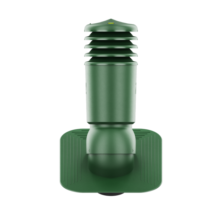 Kominek Wentylacyjny IZOLOWANY WYRZUTNIA fi125mm pod gont/pape ZIELONY RAL 6020