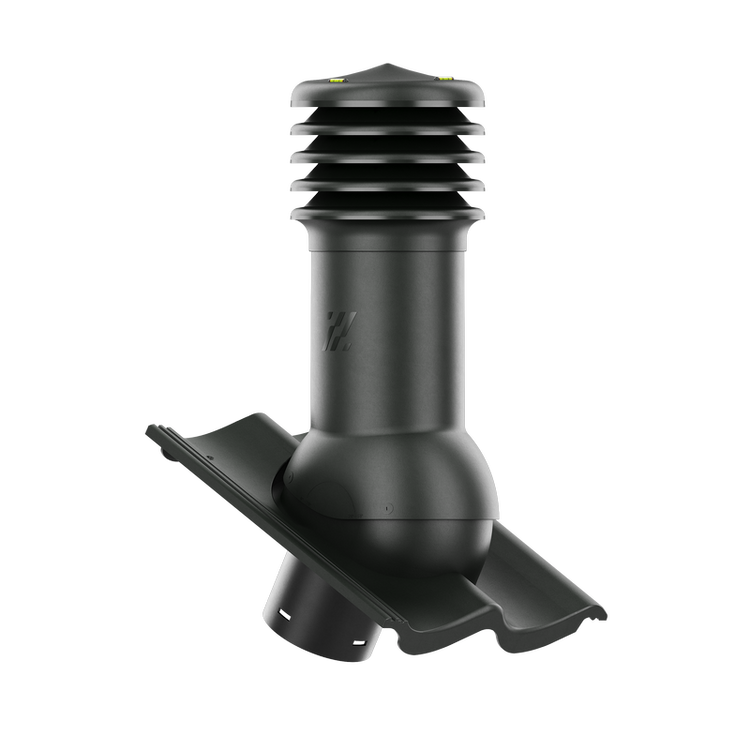 Kominek wentylacyjny do dachówki BAŁTYCKA/IKAST/SKAGEN GRAFITOWY fi150