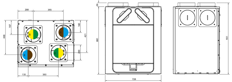 Rekuperator / centrala wentylacyjna Comair HRUC-PRO 5 / 450 m3/h