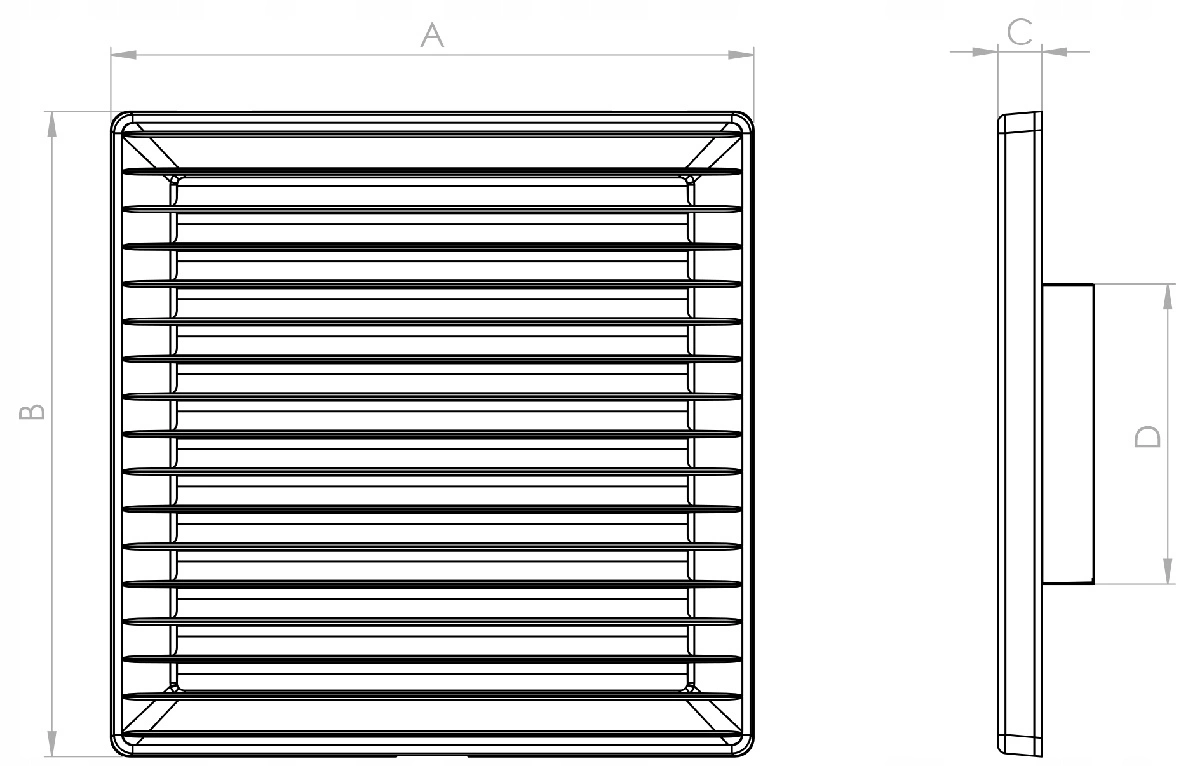 Kratka Wentylacyjna 17x17cm Ø150 z Siatką Brąz pol_pl_Kratka-Wentylacyjna-17x17cm-O150-z-Siatka-Braz-5741_2