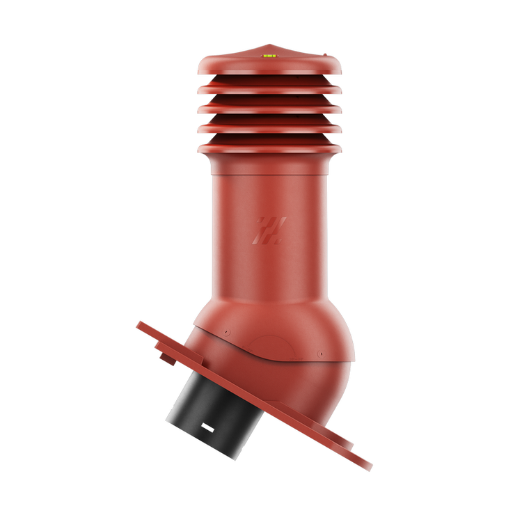 Kominek wentylacyjny do dachówki KARPIÓWKI CZERWONY RAL 3009 fi125