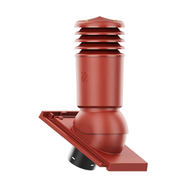 Kominek wentylacyjny IZOLOWANY do dachówki DOMINO CZERWIEŃ WINNA fi125