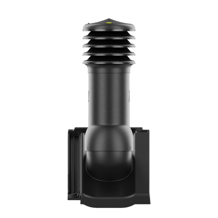 Kominek wentylacyjny do dachówki KODA ANTRACYT/CZARNA ANGOBA fi125