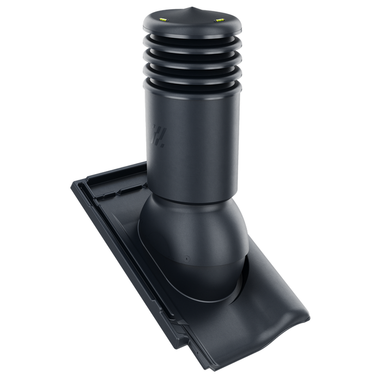 Kominek wentylacyjny IZOLOWANY do dachówki RUBIN 9V ANTRACYT ANGOBA fi150