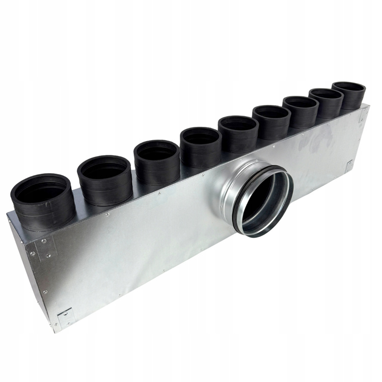 Rozdzielacz wentylacyjny skrzynka rozdzielcza 9x75 fi 160 REKUPERACJA fi75