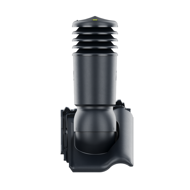 Kominek wentylacyjny IZOLOWANY do dachówki MONZA PLUS ANTRACYT ANGOBA fi150