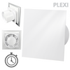 Wentylator łazienkowy dRim fi125 (TS) + FRONT PP Biały połysk