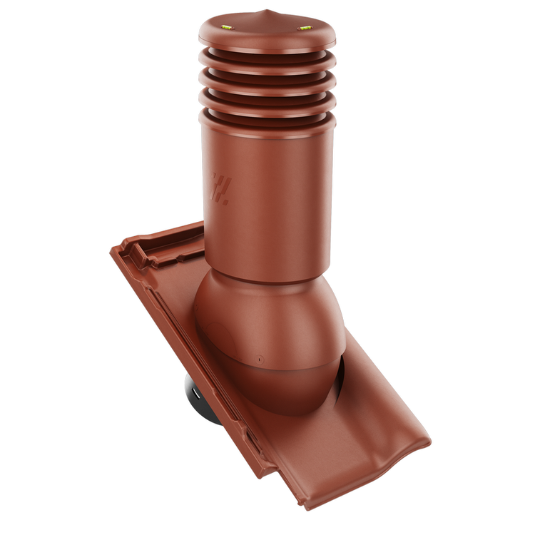 Kominek wentylacyjny IZOLOWANY do dachówki PIEMONT KASZTAN ANGOBA fi125