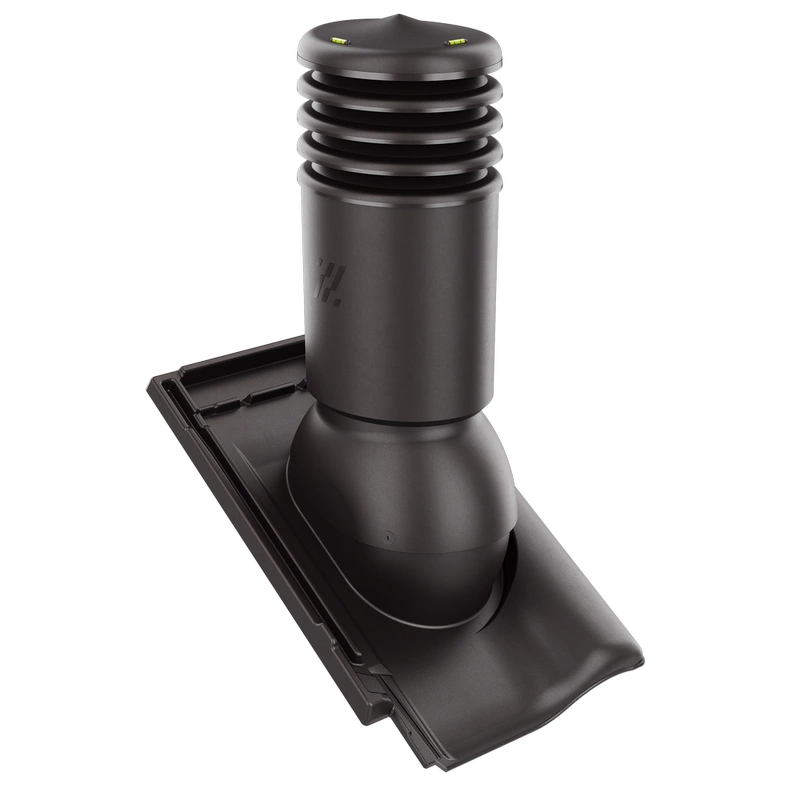 Kominek wentylacyjny do dachówki ALEGRA 9 CZARNA ANGOBA SZLACHETNA fi125 pol_pl_Kominek-wentylacyjny-WYRZUTNIA-do-pokryc-plaskich-BRAZOWY-fi125-6736_1