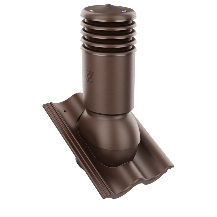 Kominek wentylacyjny IZOLOWANY do dachówki PALEMA BRĄZOWY fi125