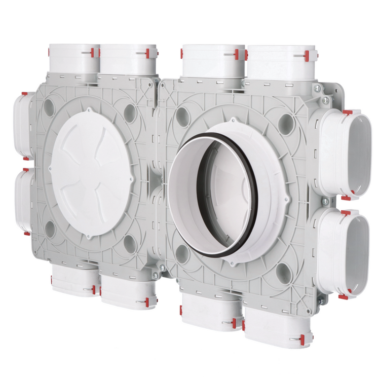 Skrzynka rozdzielcza - Rekuperacja - System Owalny FLAT 12x52 / 160mm