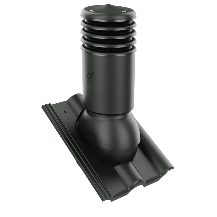 Kominek wentylacyjny IZOLOWANY do dachówki ROMAŃSKA GRAFITOWY LUMINO/CISAR fi150