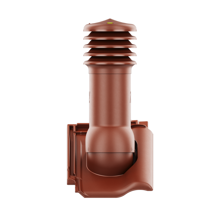 Kominek wentylacyjny do dachówki RUBIN 9V KASZTANOWA GLAZURA fi150