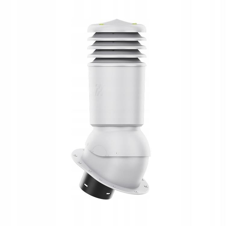 Kominek wentylacyjny IZOLOWANY WYRZUTNIA do pokryć płaskich JASNOSZARY fi125