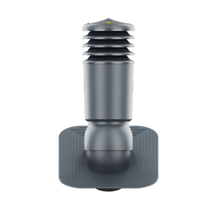 Kominek Wentylacyjny IZOLOWANY WYRZUTNIA fi125mm pod gont/pape CIEMNY GRAFIT (ANTRACYT) RAL 7016