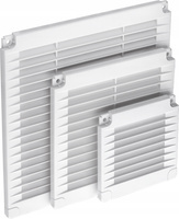 KRATKA OSŁONA WENTYLACYJNA z zaślepkami 150x150 mm - BIAŁA