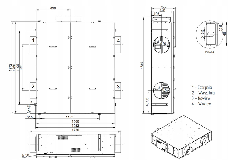 CENTRALA WENTYLACYJNA dla budynków użyteczności publicznej HAVA 2000P
