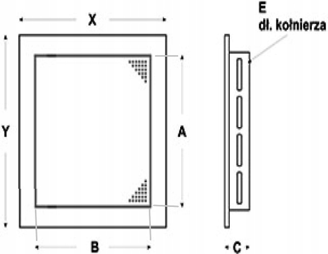 Drzwiczki rewizyjne plastikowe 20x40 200x400 BIAŁE