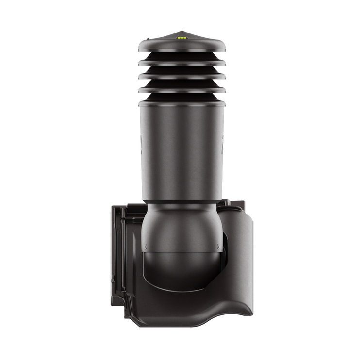 Kominek wentylacyjny IZOLOWANY do dachówki RUBIN 9V TEKOWY GLAZURA fi150