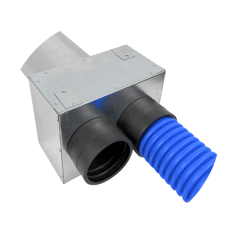 SKRZYNKA ROZPRĘŻNA PRZELOTOWA 2x75mm fi 125 OCYNK GUMA FLEX REKUPERACJA